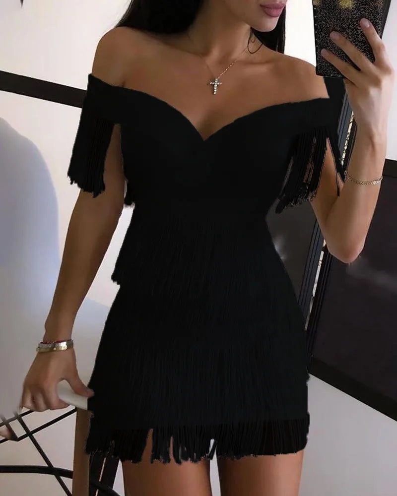 Women’s Dress Short Sleeve V-Neck Formal