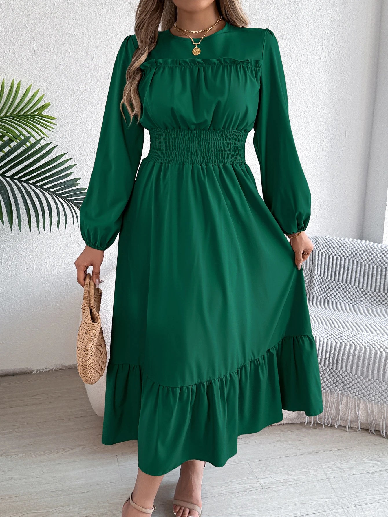 Women’s Dress Long Sleeve Casual Solid Color