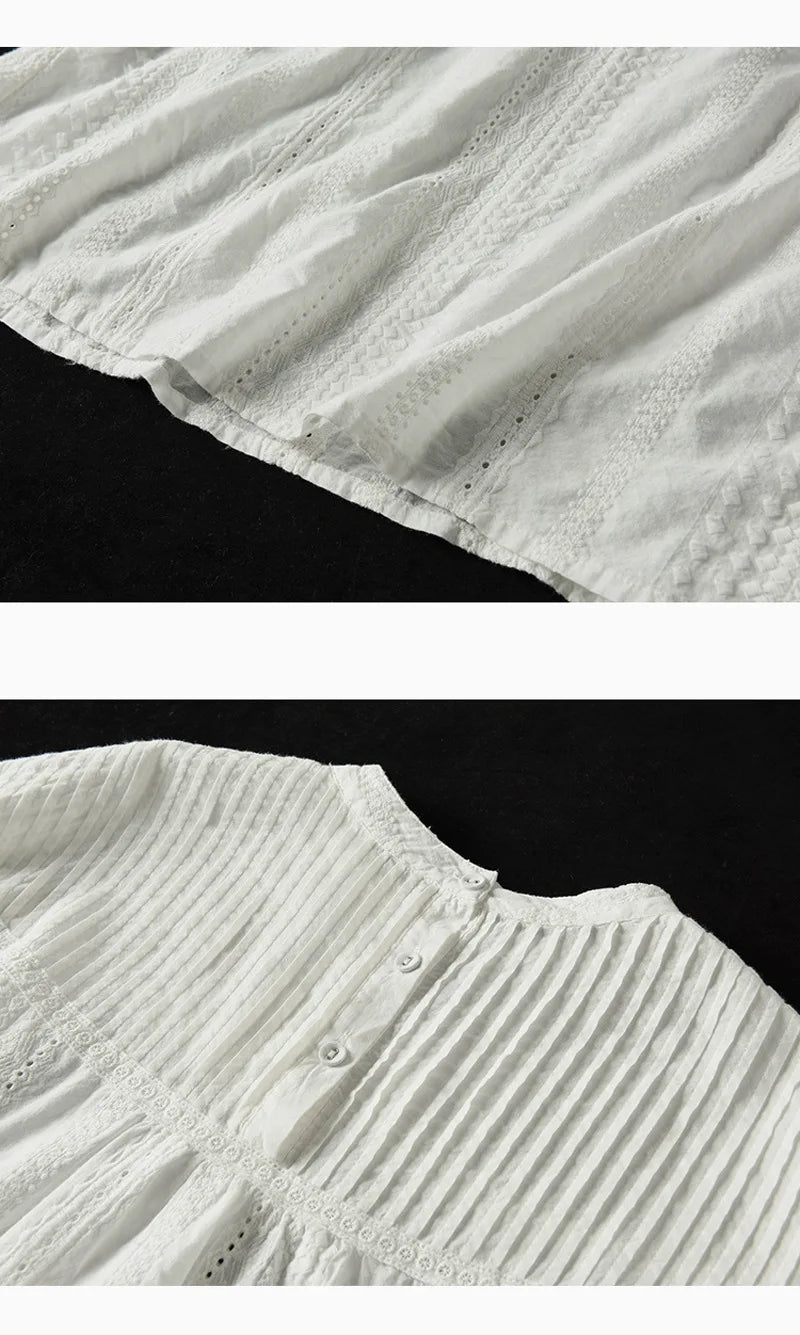 Women’s Top Blouse Long Sleeve Cotton Formal