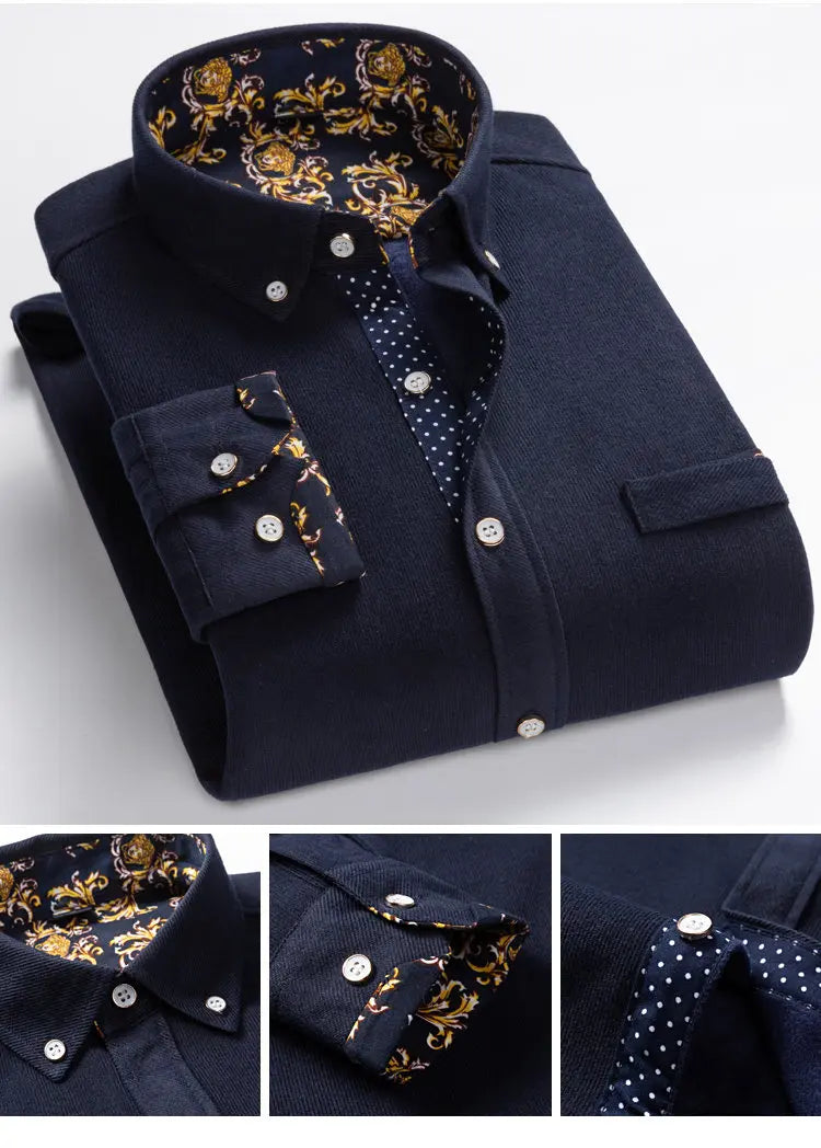 Men’s Shirt Long Sleeve Casual Cotton Comfort Fit
