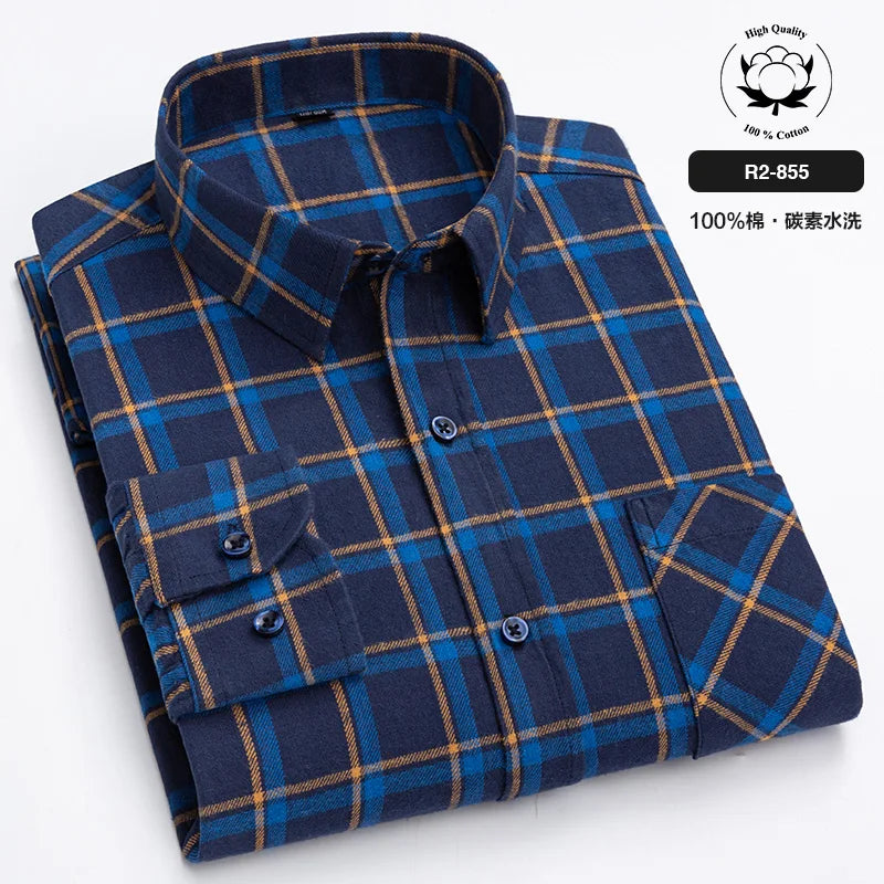 Men’s Shirt Long Sleeve Cotton Casual Regular Fit