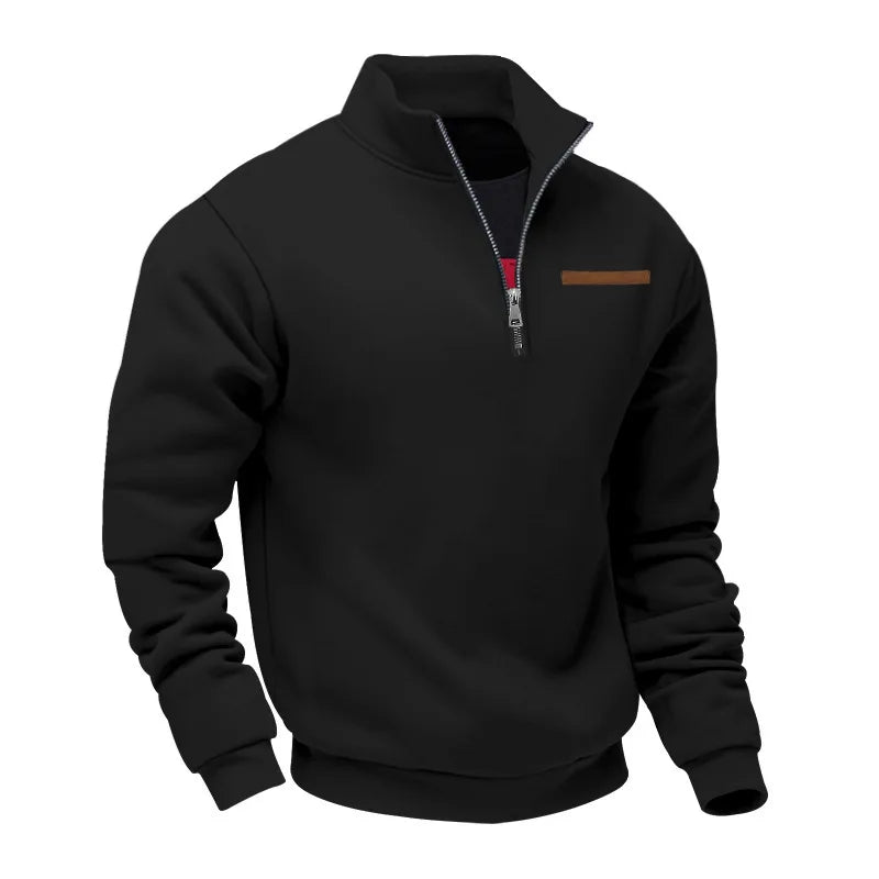 Men’s Sweatshirt Pullover Zip-Up Fleece Long Sleeve Autumn Winter