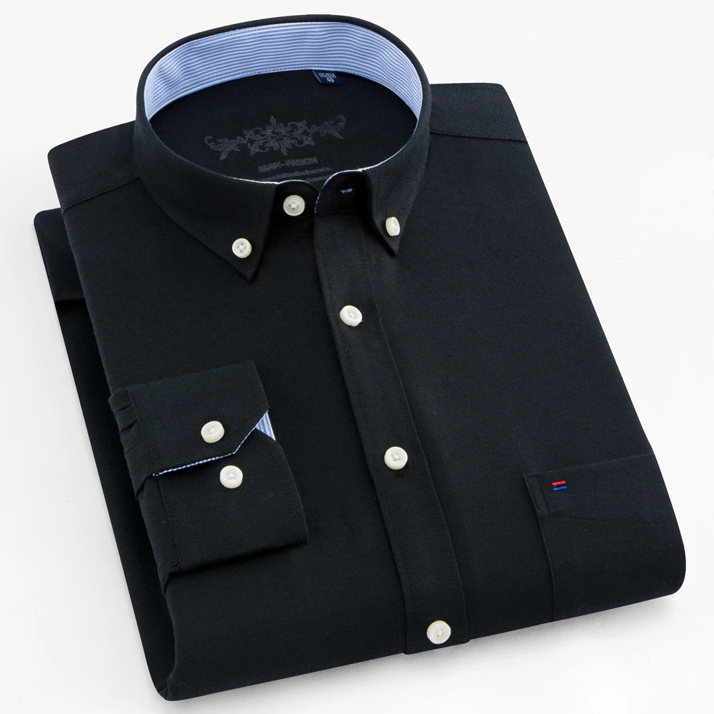 Men’s Shirt Long Sleeve Casual Cotton Comfort Fit