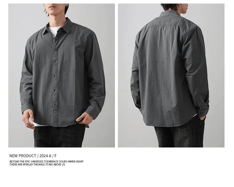 Men’s Shirt Long Sleeve Cotton Casual Formal