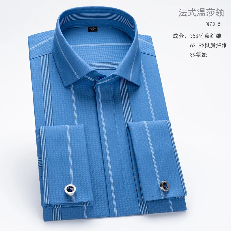 Men’s Shirt Long Sleeve Formal Slim Fit Solid Color