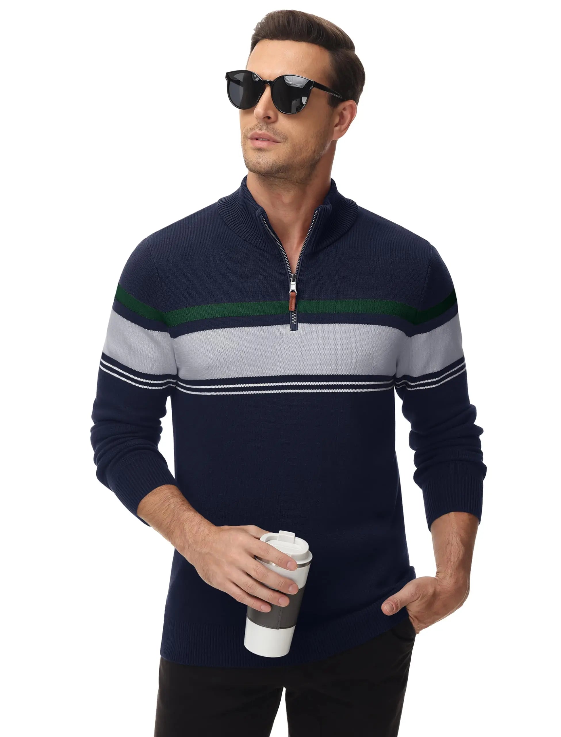 Men’s Sweatshirt Pullover Zip-Up Cotton Warm Autumn Winter