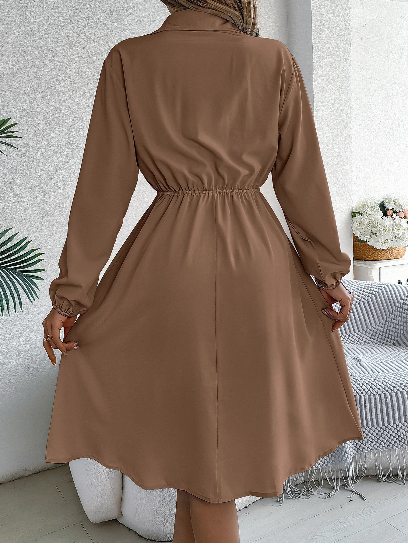 Women’s Dress Long Sleeve Casual Solid Color