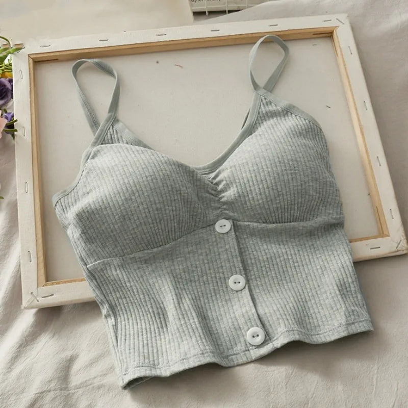 Women’s Top Tank Top Crop Top Cotton Casual