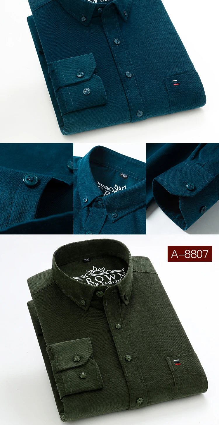 Men’s Shirt Long Sleeve Cotton Casual Regular Fit
