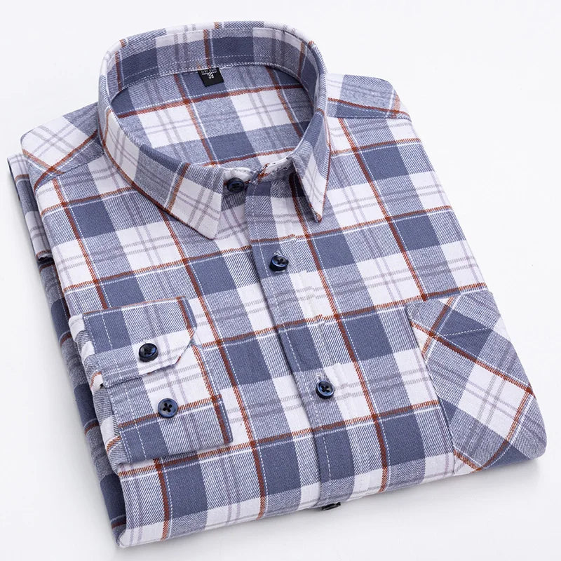 Men’s Shirt Long Sleeve Cotton Casual Regular Fit