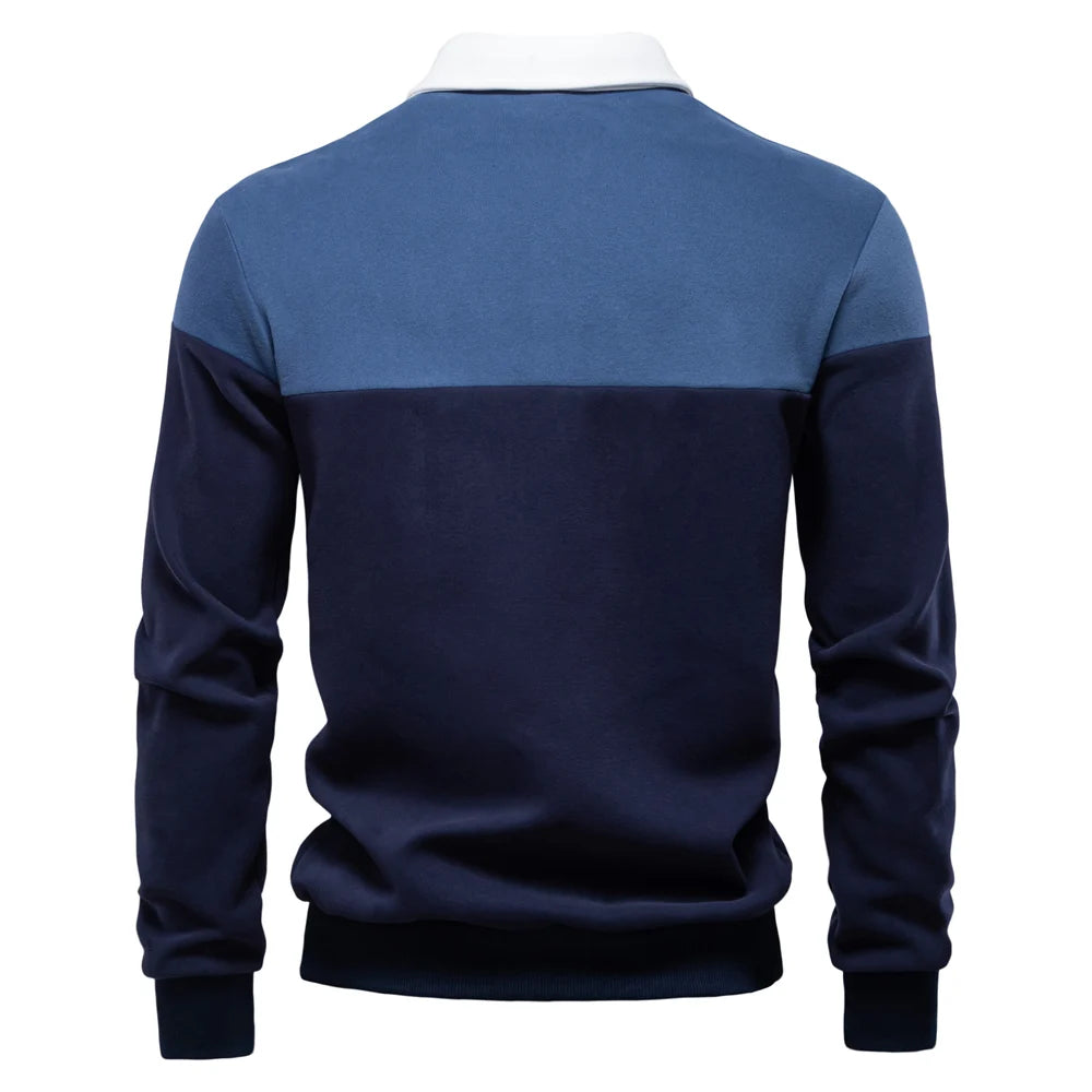 Men’s Polo Shirt Cotton Long Sleeve Business Casual Casual