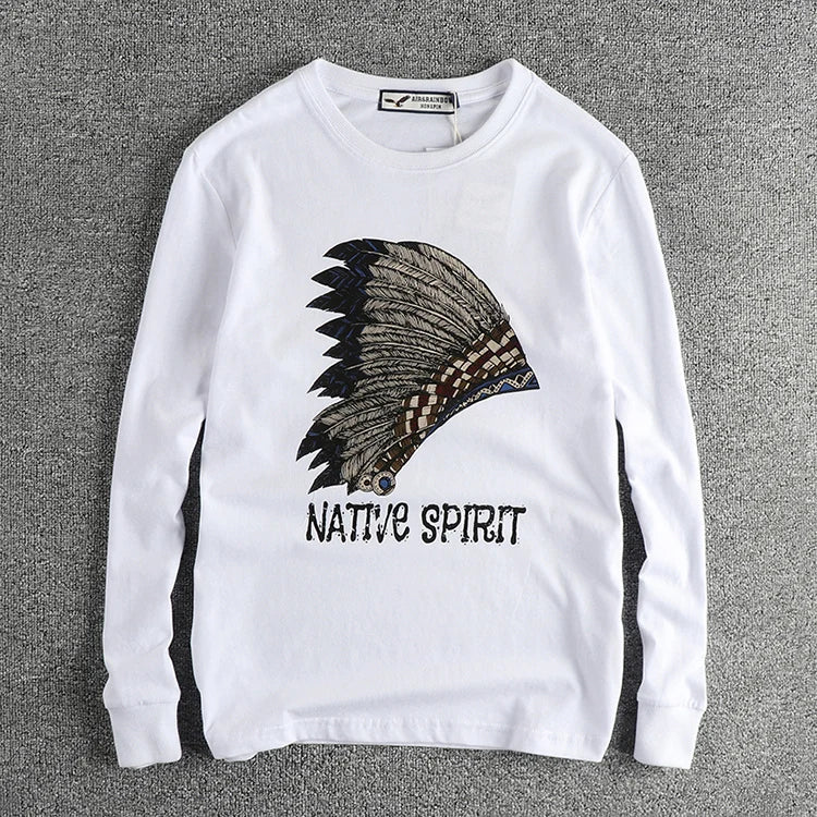 Men’s T-Shirt Long Sleeve Cotton Cotton Comfort Fit