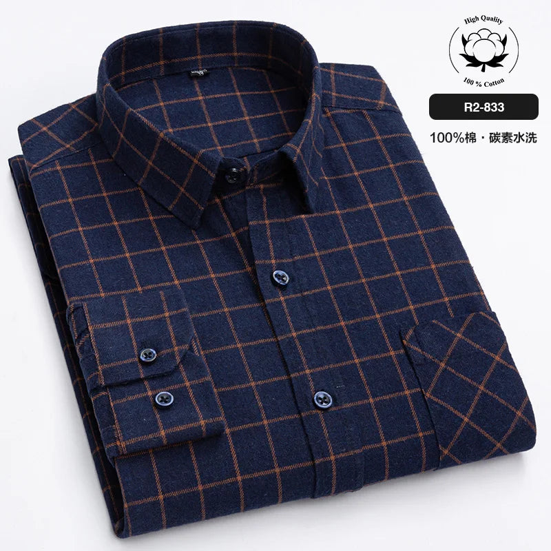 Men’s Shirt Long Sleeve Cotton Casual Regular Fit