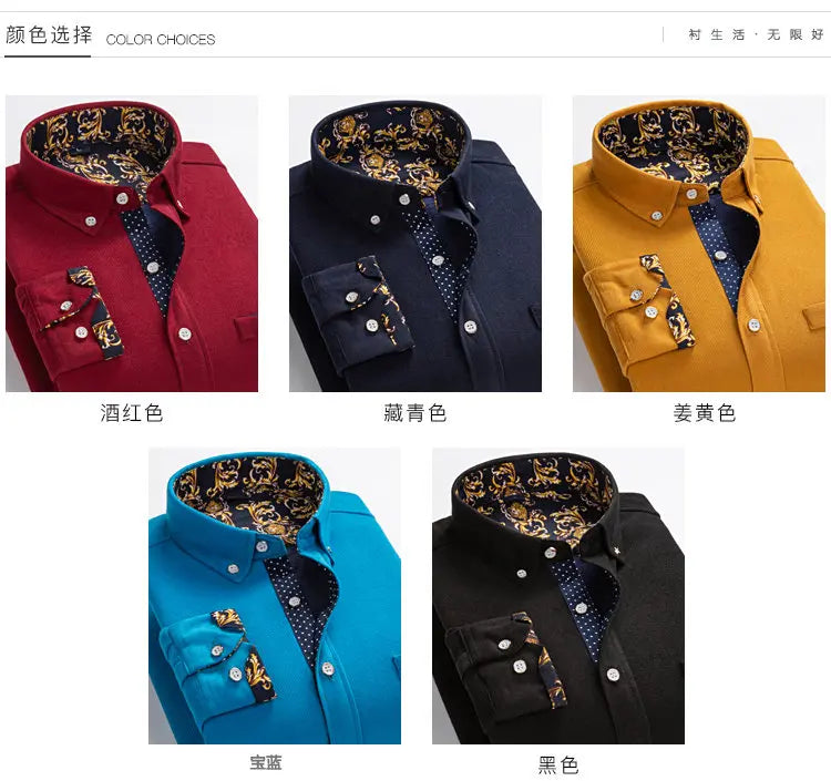 Men’s Shirt Long Sleeve Casual Cotton Comfort Fit