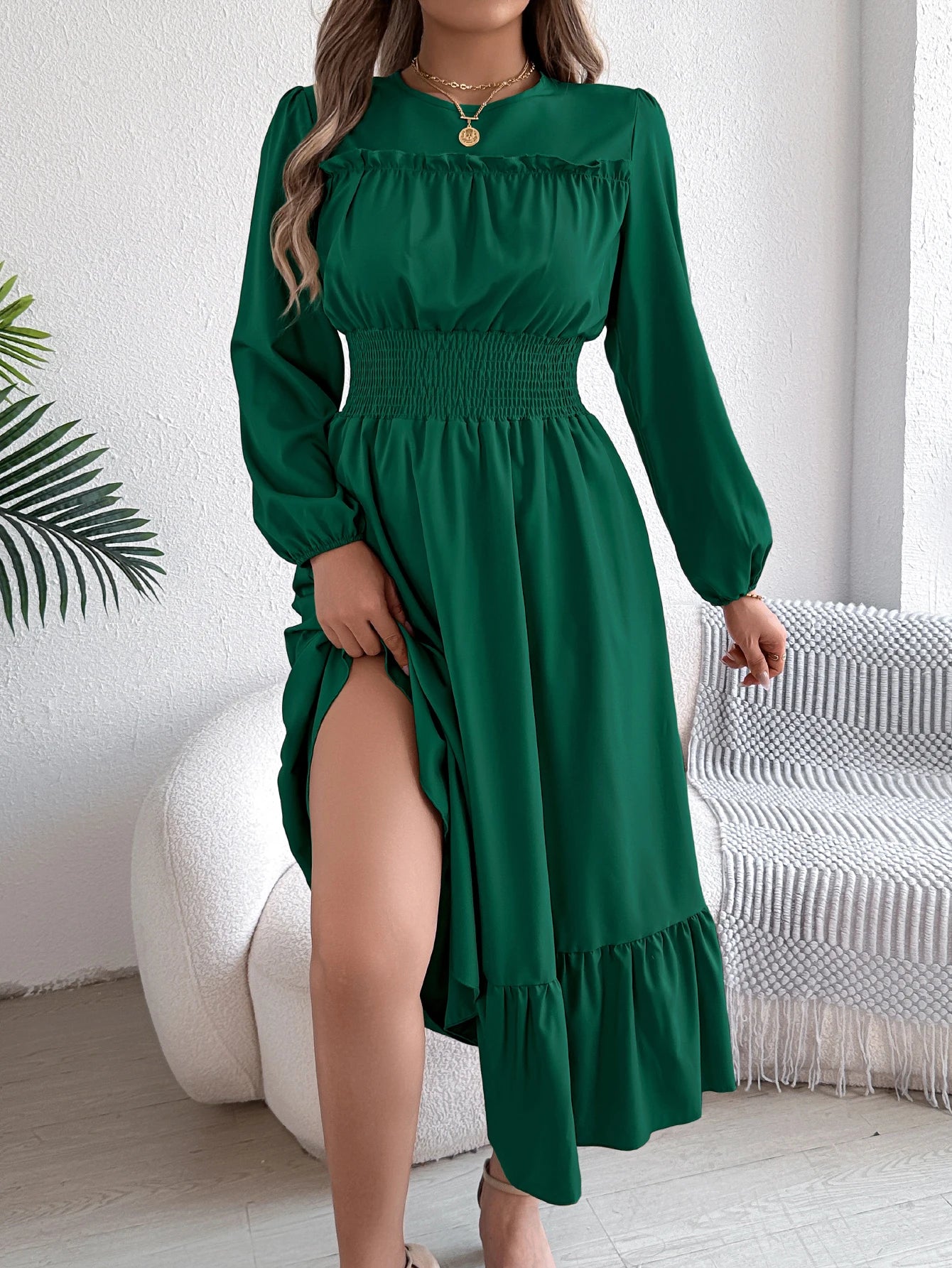 Women’s Dress Long Sleeve Casual Solid Color