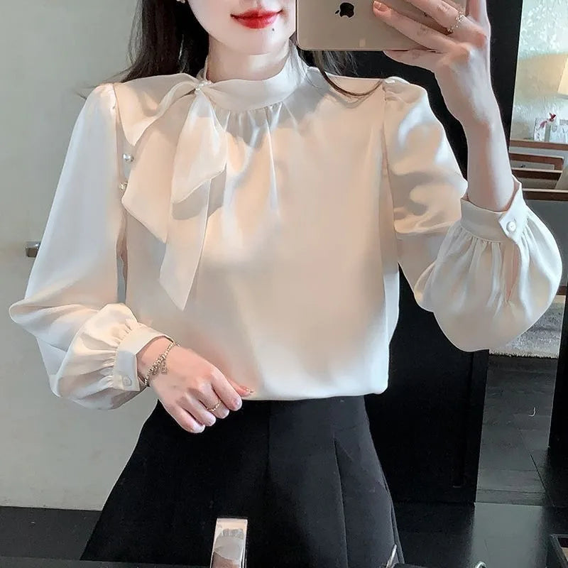 Women’s Top Blouse Long Sleeve Casual Stretchy