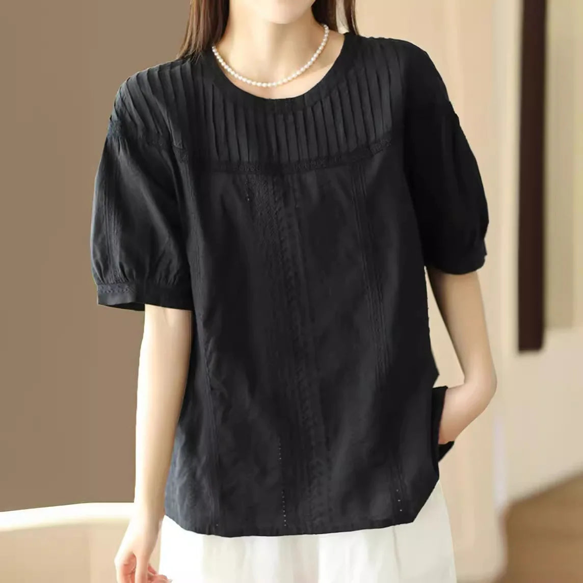 Women’s Top Blouse Long Sleeve Cotton Formal