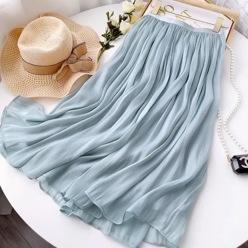 Women’s Skirt Pleated A-Line Summer Casual