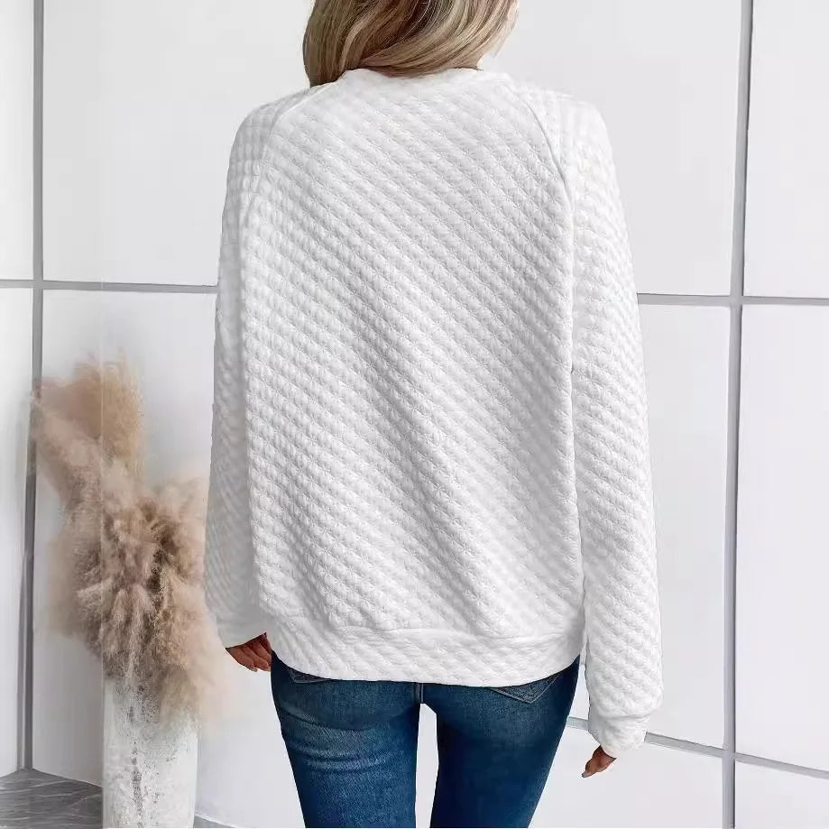 Women’s Hoodie Pullover Casual Solid Color Long Sleeve
