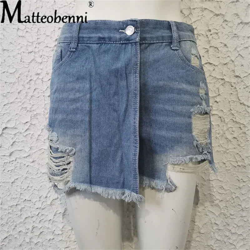 Women’s Shorts High Waist Denim Casual Summer