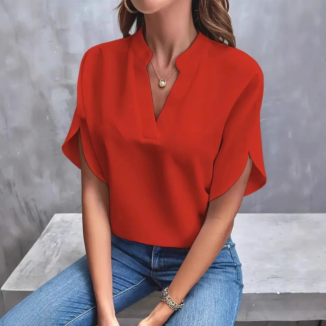 Women’s Top Blouse Casual Formal Solid Color