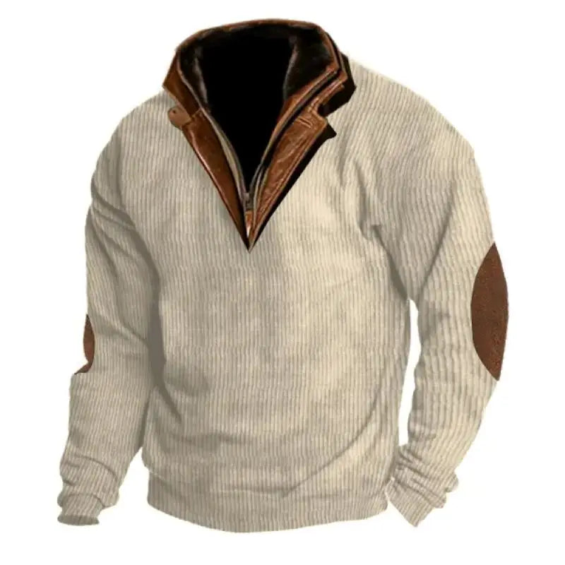 Men’s Sweatshirt Winter Zip-Up Cotton Poly Blend Warm Soft
