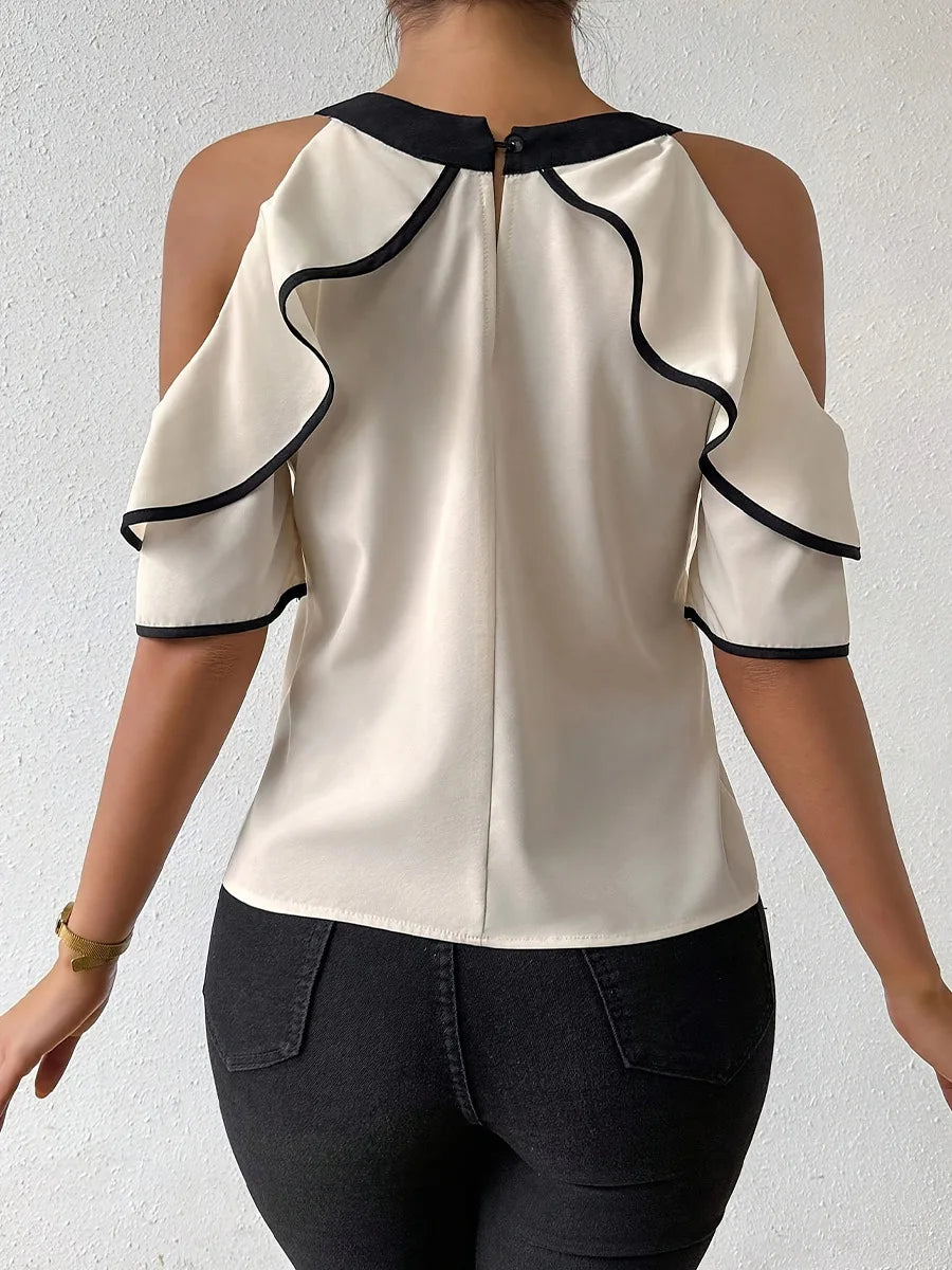 Women’s Top Short Sleeve Lightweight Formal Stretchy