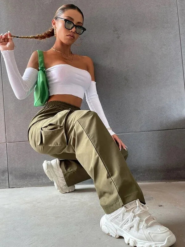 Women’s Joggers High Waist Elastic Waist Stretchy Casual