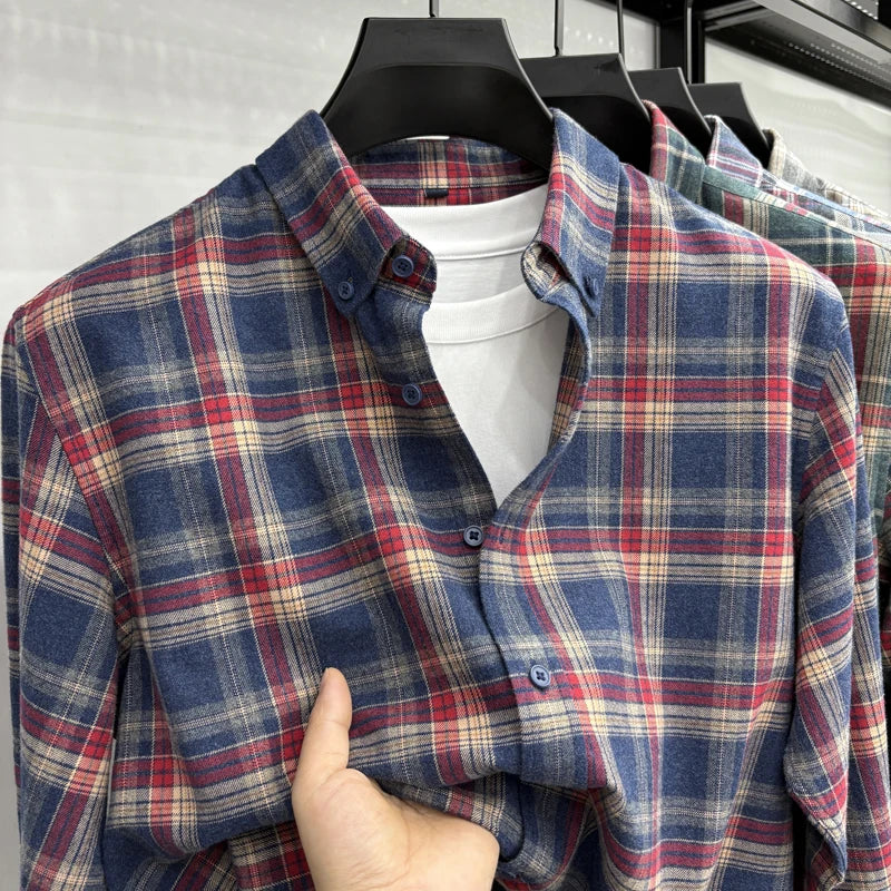 Men’s Shirt Long Sleeve Cotton Casual Breathable