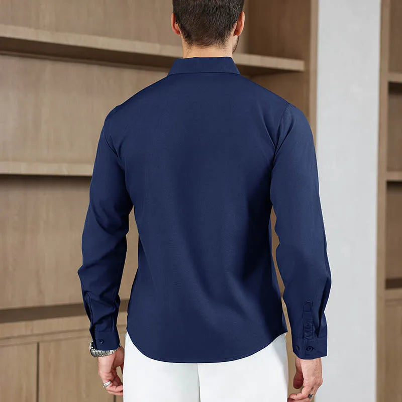 Men’s Shirt Long Sleeve Casual Formal Solid Color