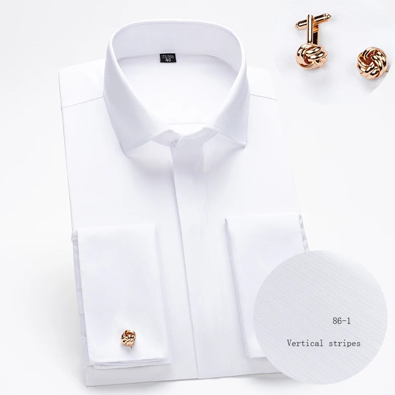 Men’s Shirt Long Sleeve Formal Slim Fit Solid Color