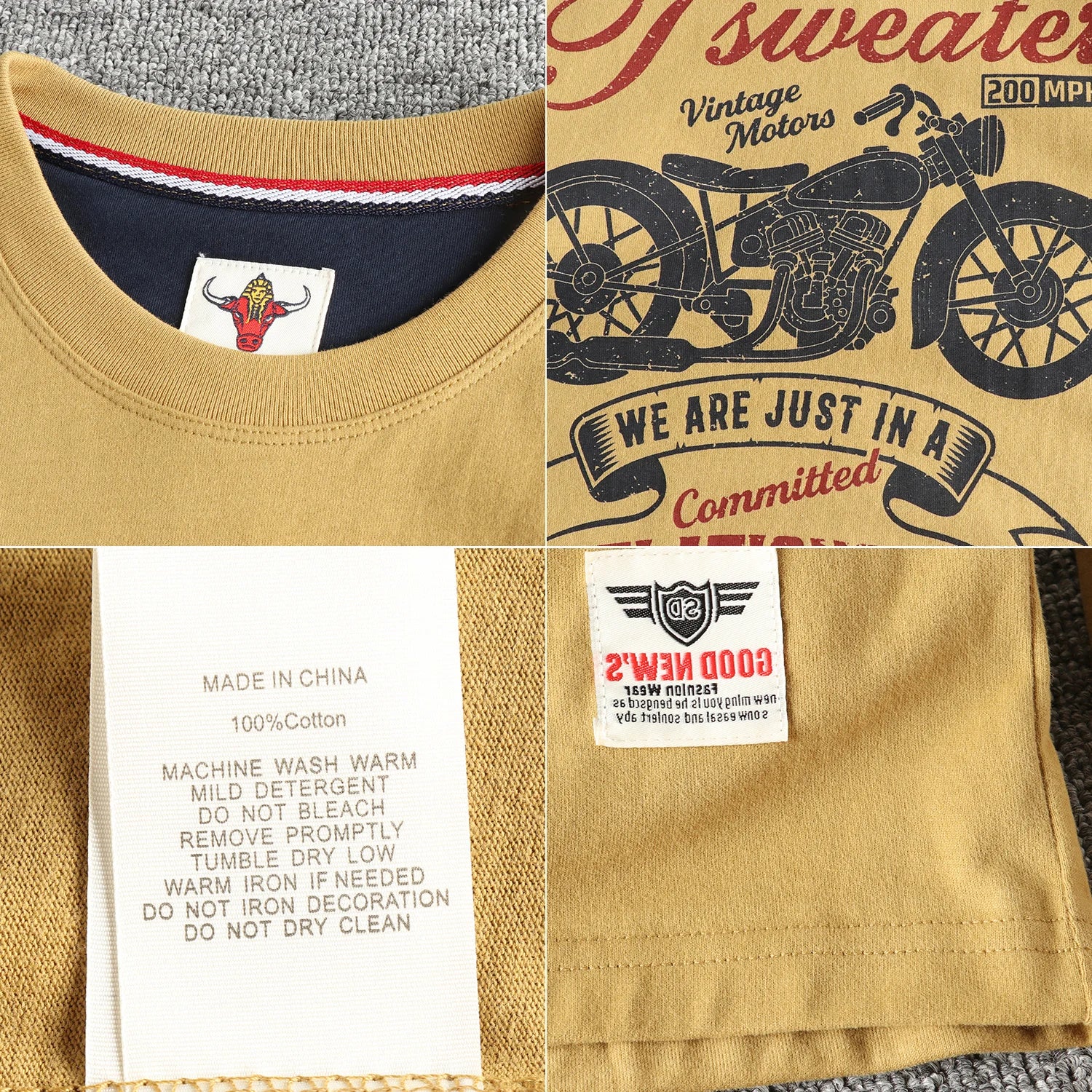 Men’s T-Shirt Long Sleeve Cotton Cotton Comfort Fit