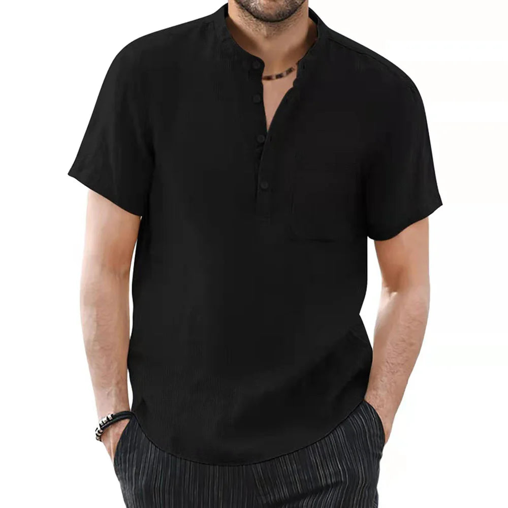 Men’s Polo Shirt Short Sleeve Cotton Casual Summer Solid Color