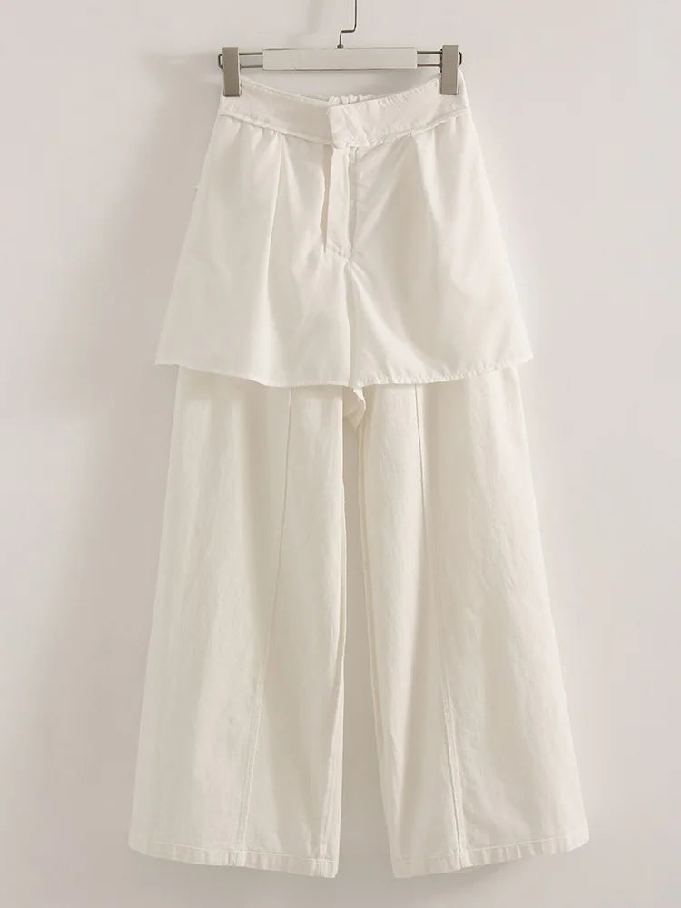 Women’s Trousers High Waist Wide Leg Straight Leg Relaxed Fit