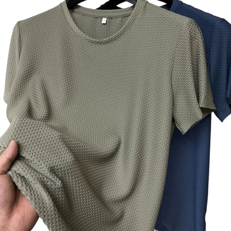 Men’s Polo Shirt Short Sleeve Summer Solid Color Breathable Fashion
