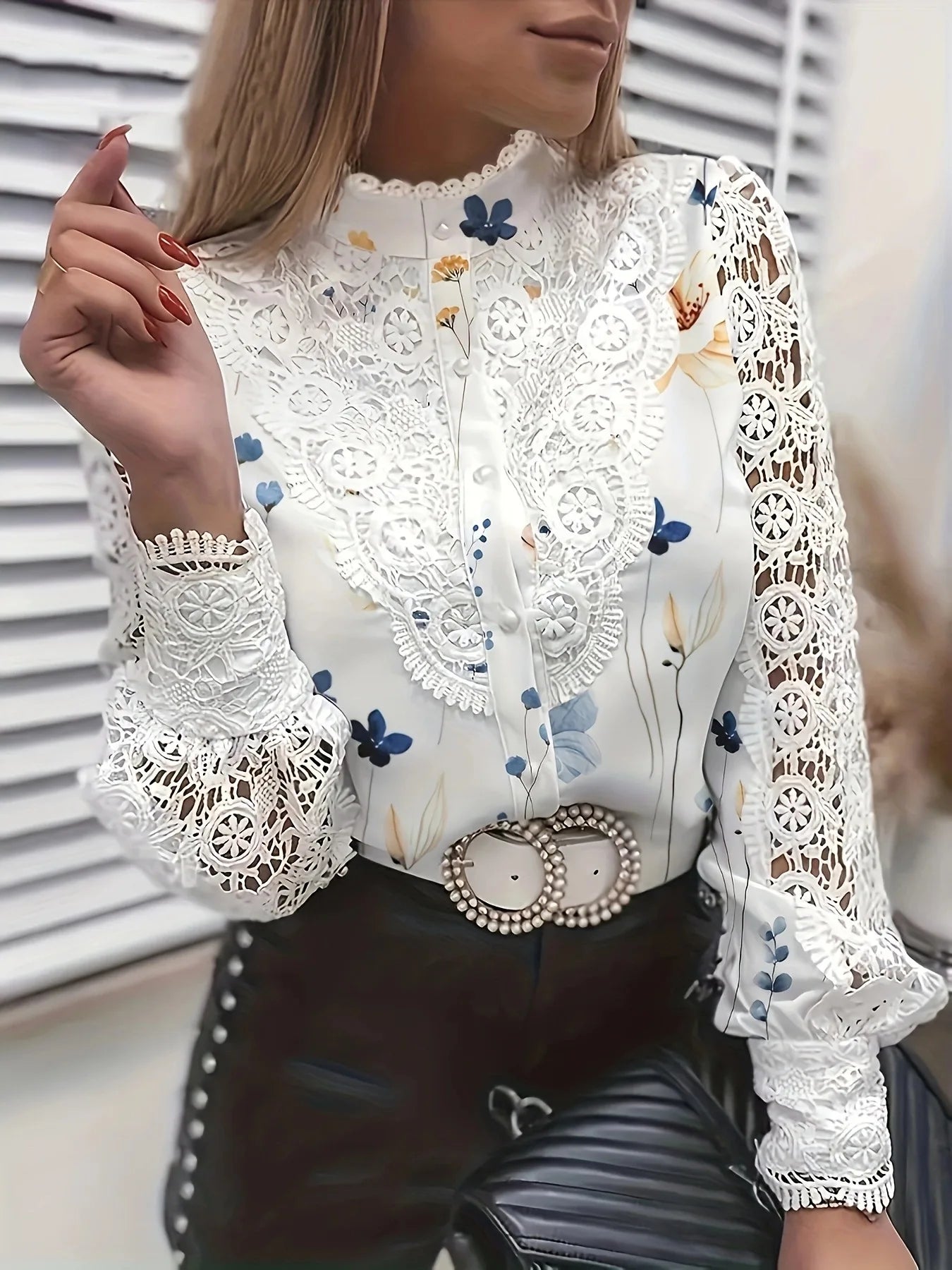 Women’s Top Blouse Long Sleeve Formal Solid Color