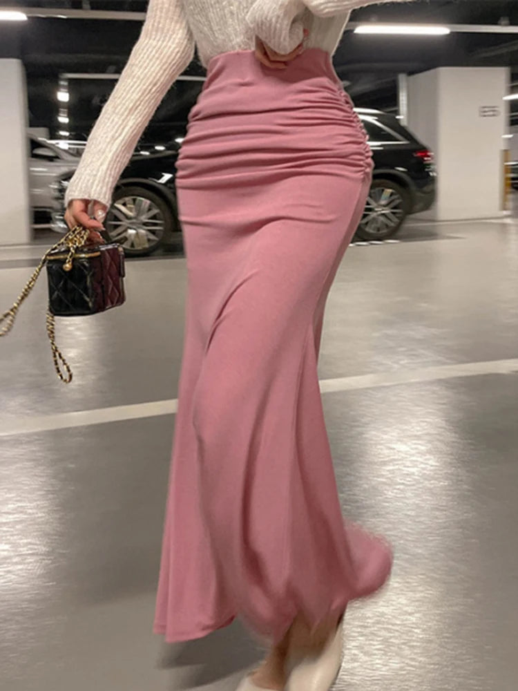 Women’s Skirt Midi High Waist A-Line Summer