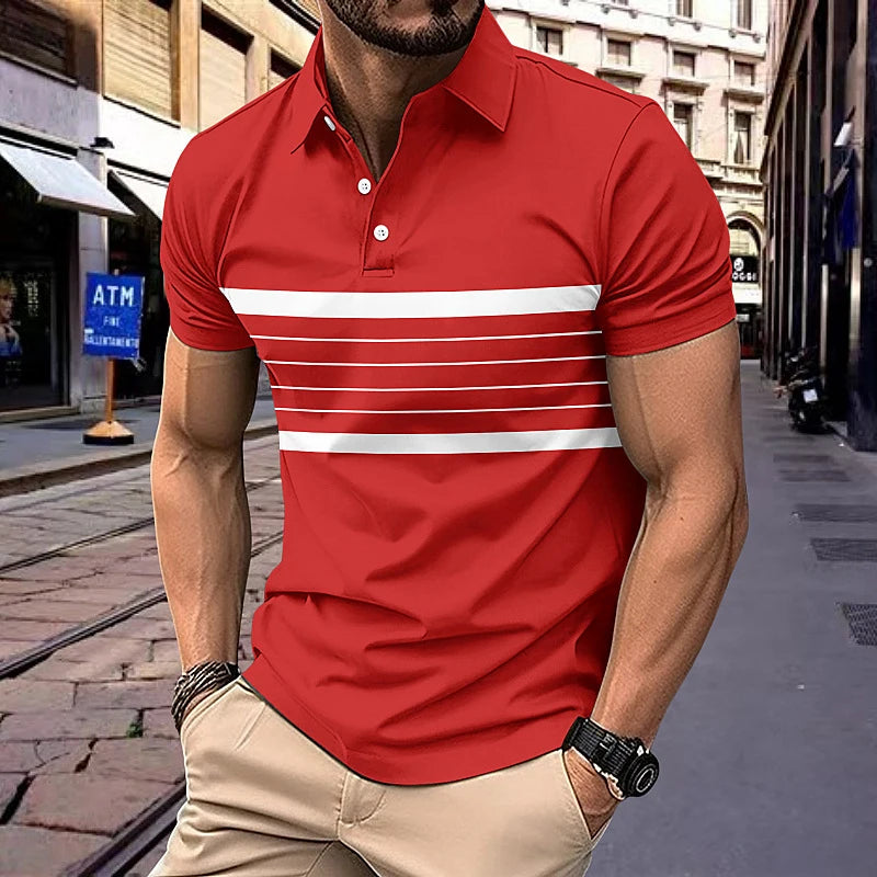 Men’s Polo Shirt Short Sleeve Business Casual Casual Summer