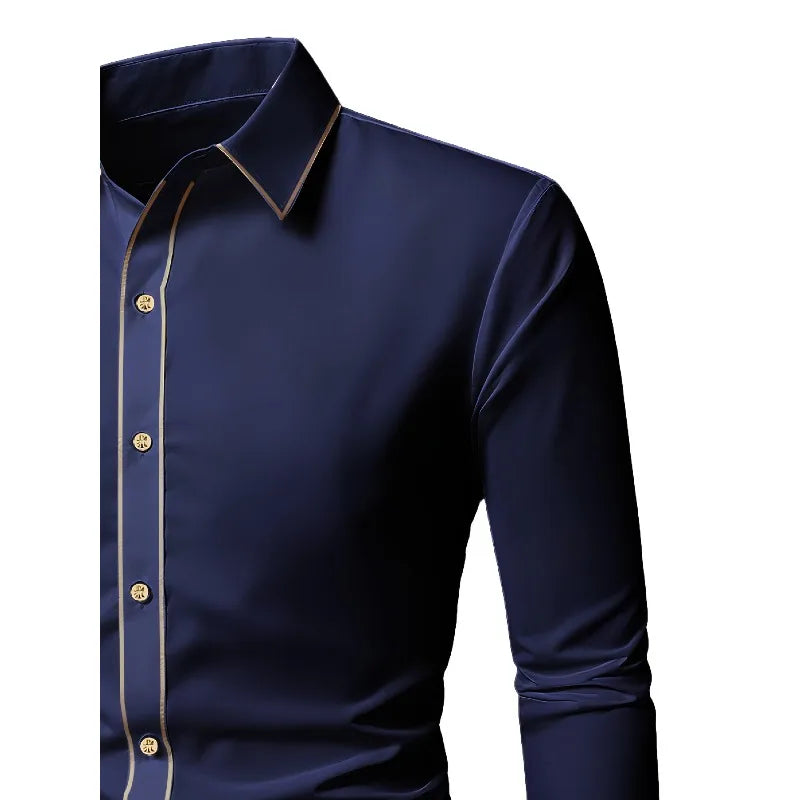 Men’s Shirt Long Sleeve Casual Cotton Comfort Fit