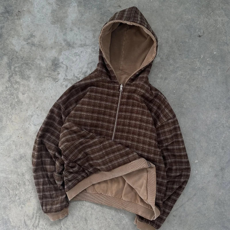 Men’s Hoodie Warm Casual Zip-Up Streetwear