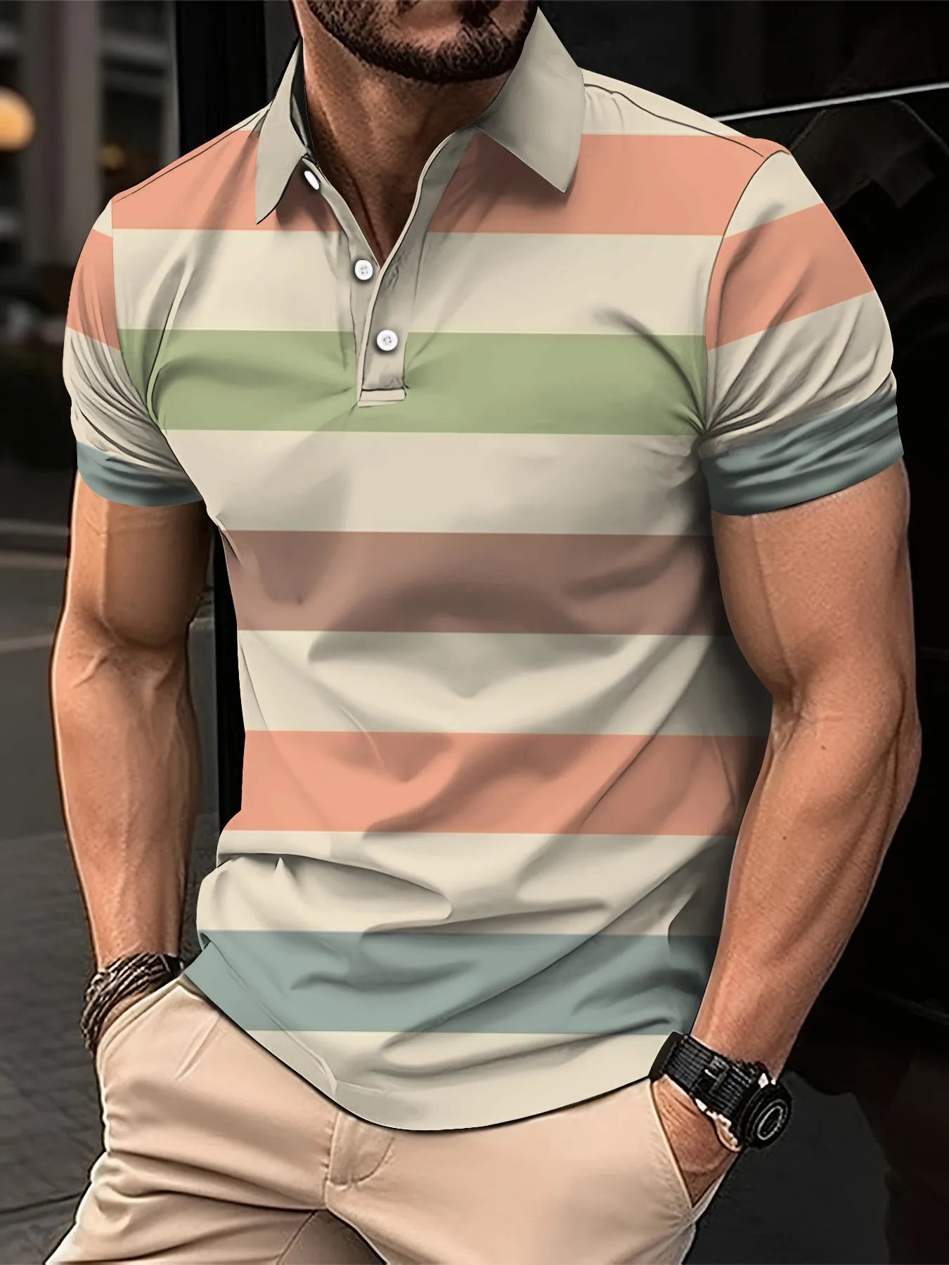 Men’s Polo Shirt Business Casual Casual Summer