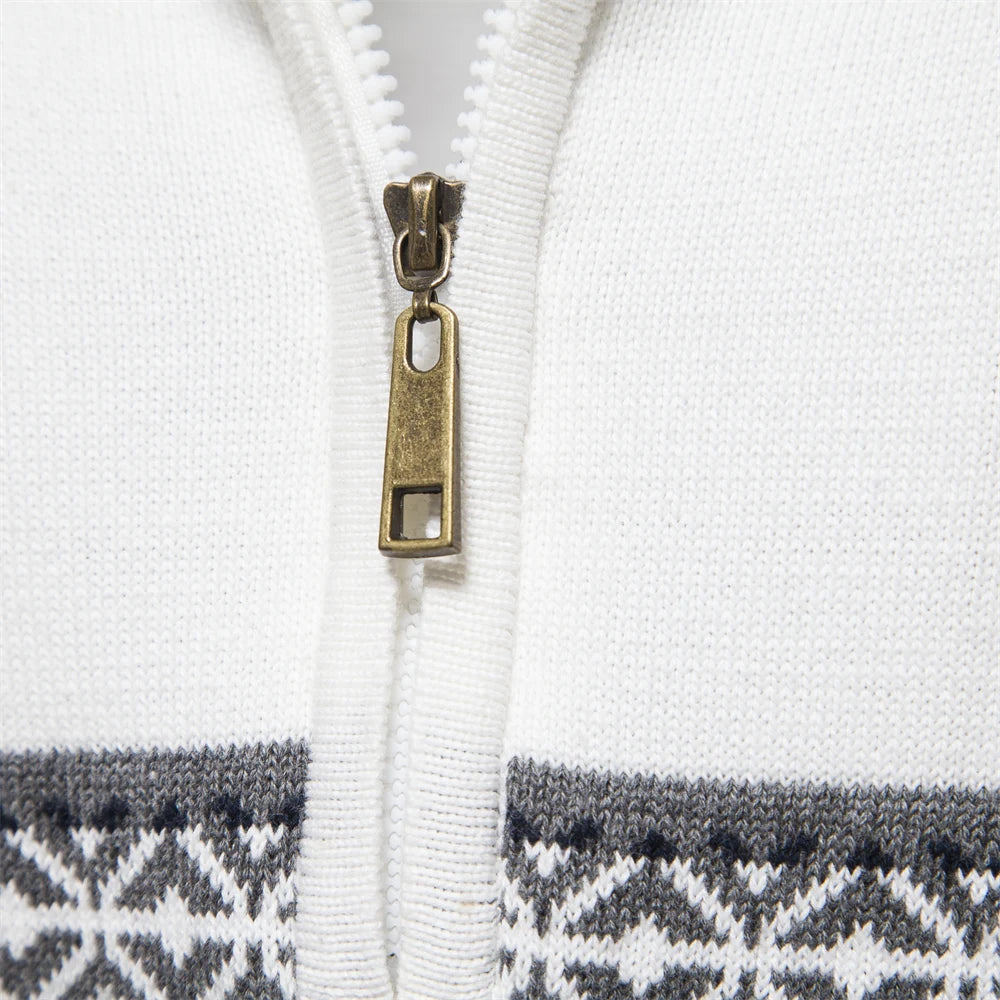 Men’s Sweatshirt Zip-Up Cotton Warm Casual Autumn Winter