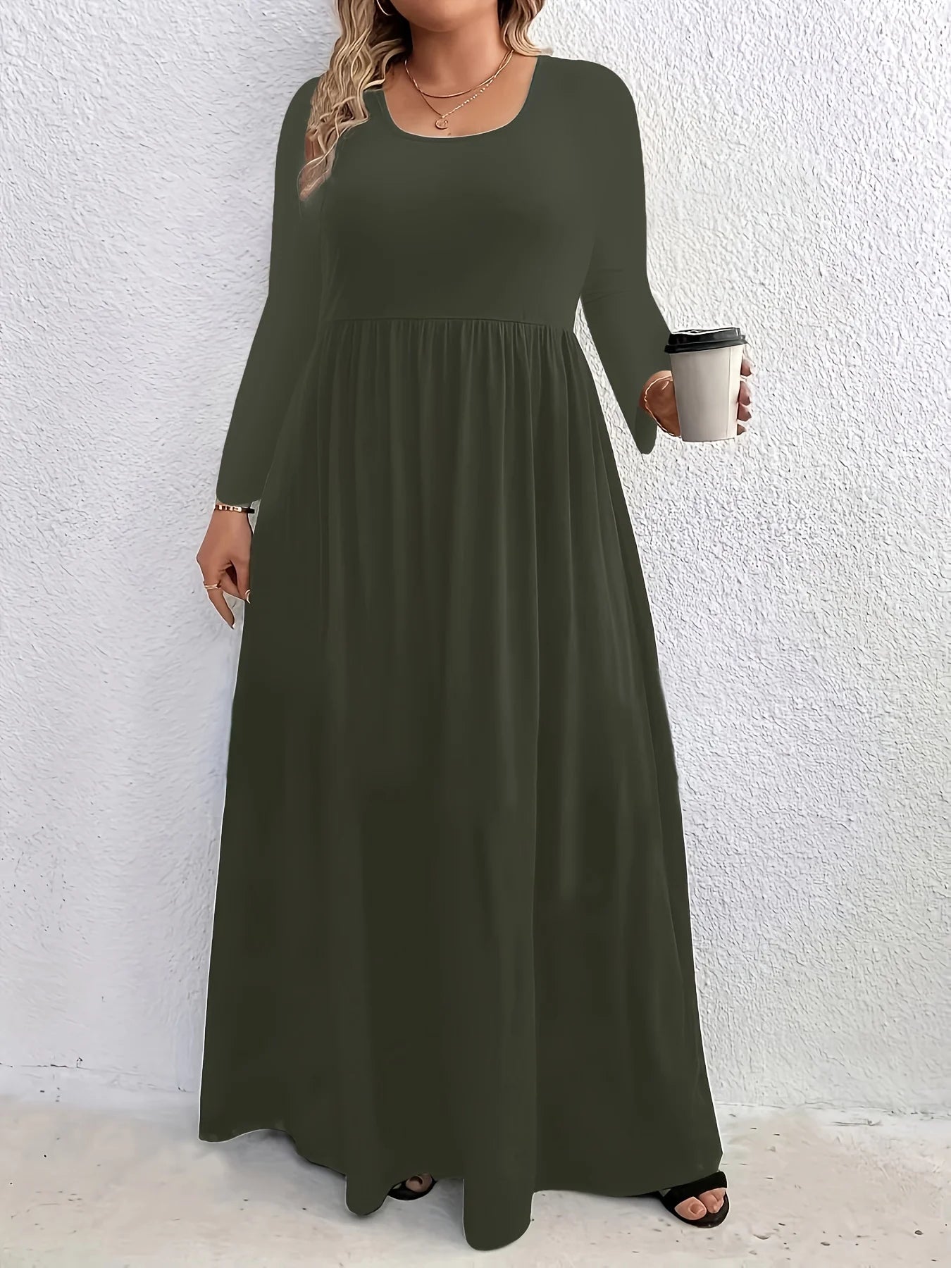Women’s Dress Long Sleeve Casual Solid Color
