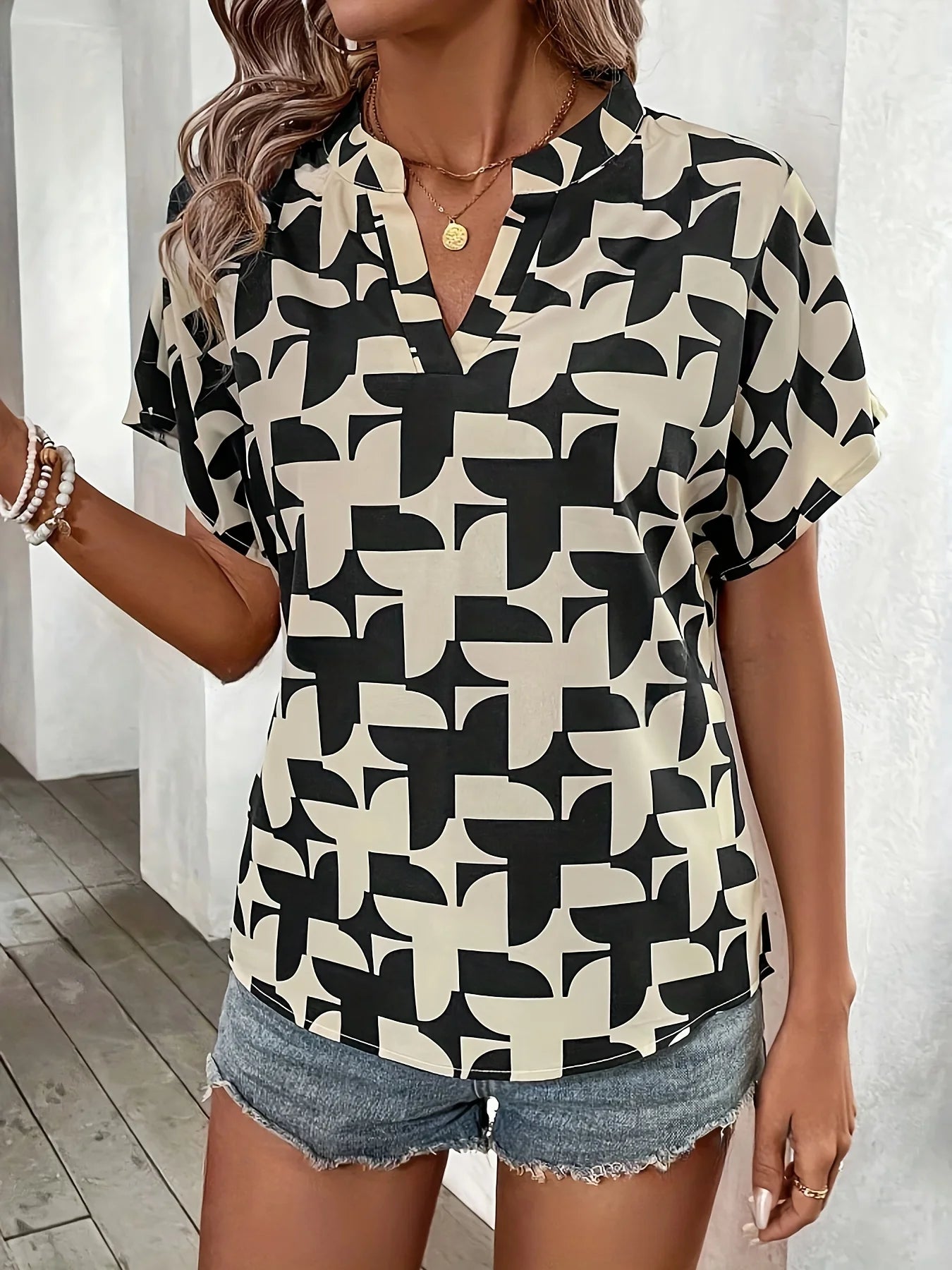 Women’s Top Blouse Casual Formal Printed
