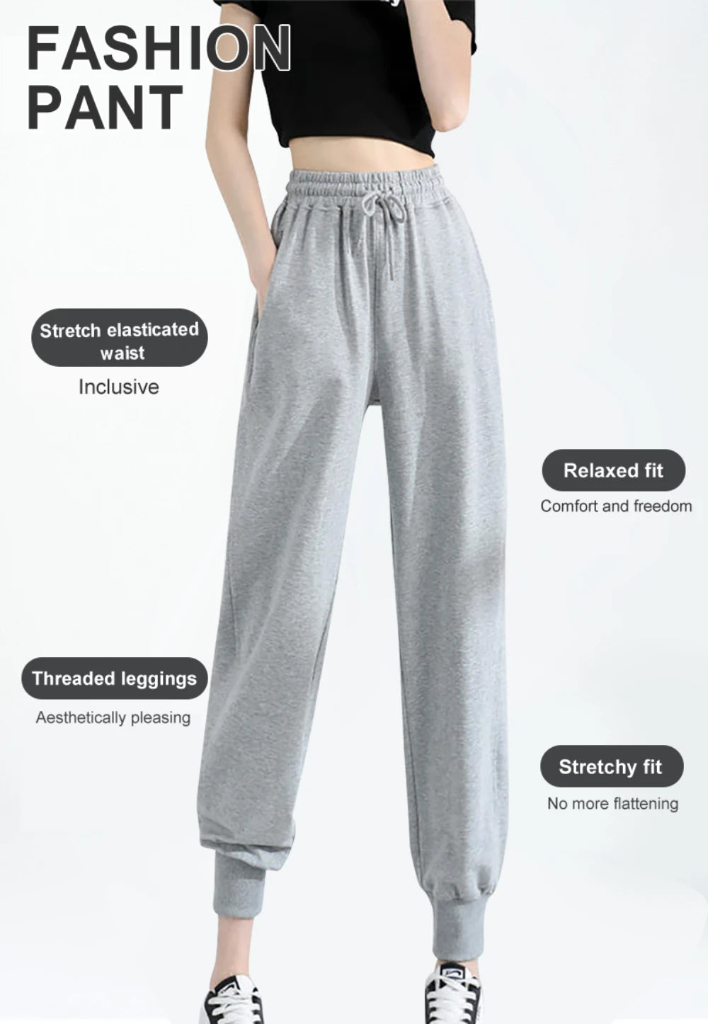 Women’s Leggings Elastic Waist Stretchy Casual Athletic