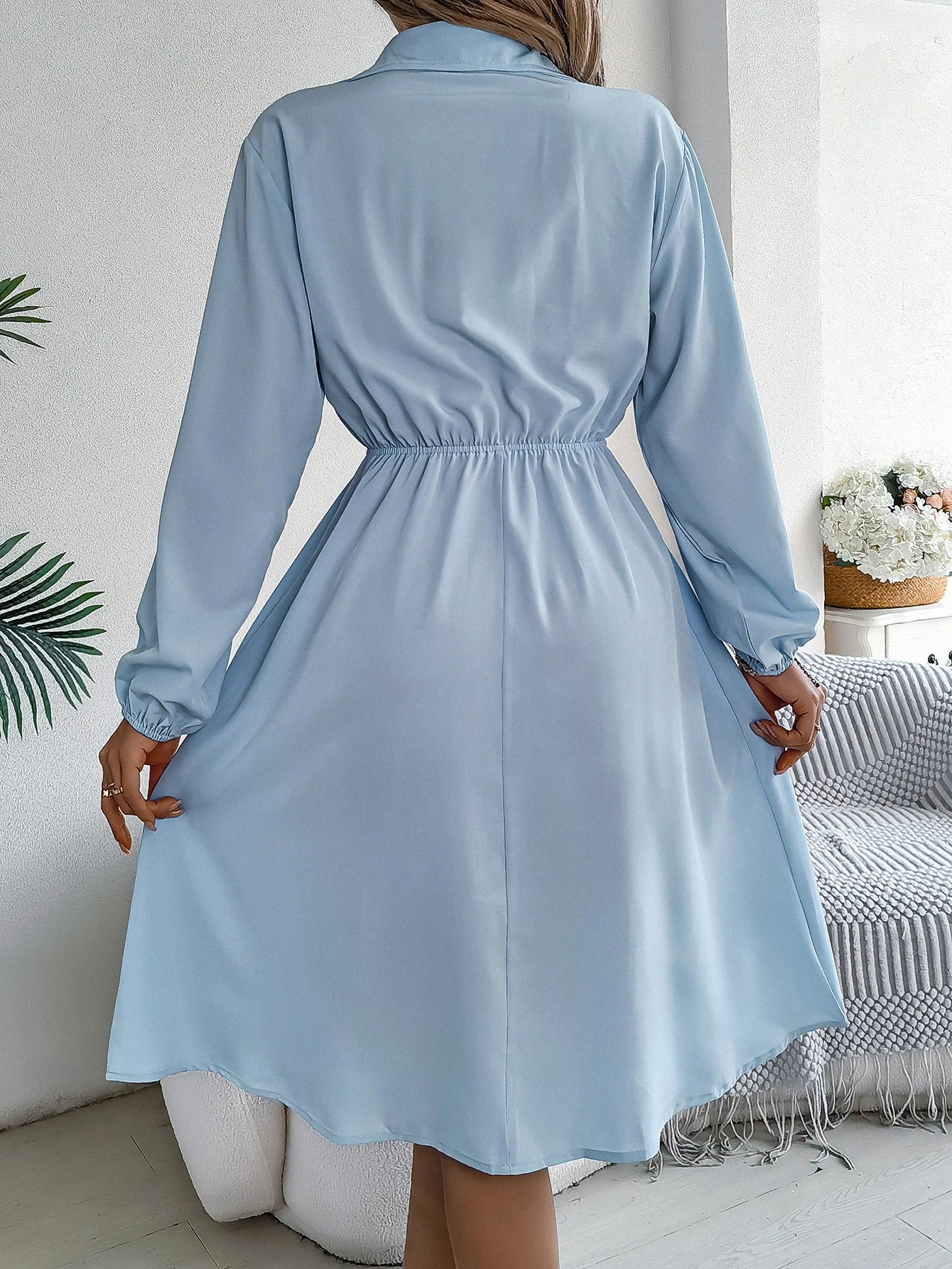 Women’s Dress Long Sleeve Casual Solid Color