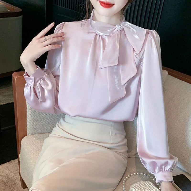 Women’s Top Blouse Long Sleeve Casual Stretchy