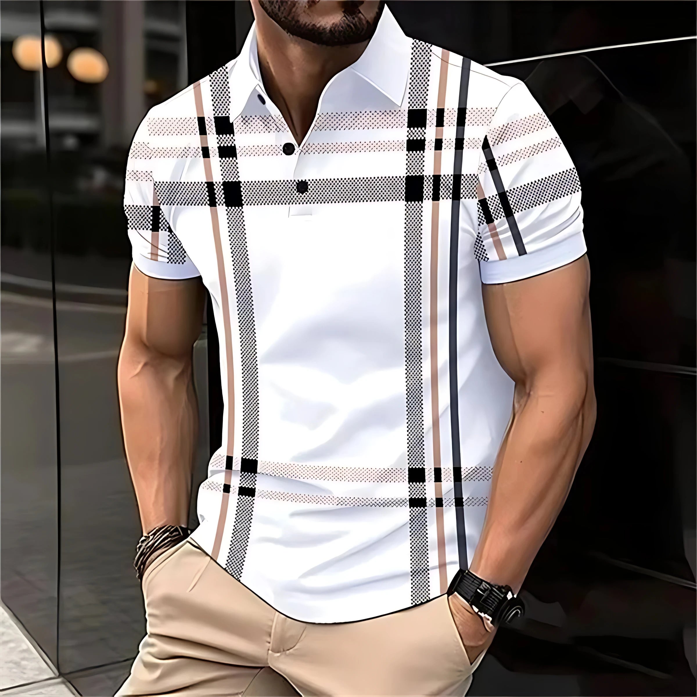 Men’s Polo Shirt Casual Summer Breathable Lightweight Fashion