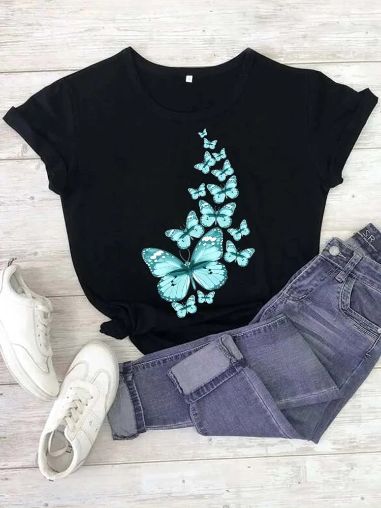 Women’s Top T-Shirt Printed Summer Casual
