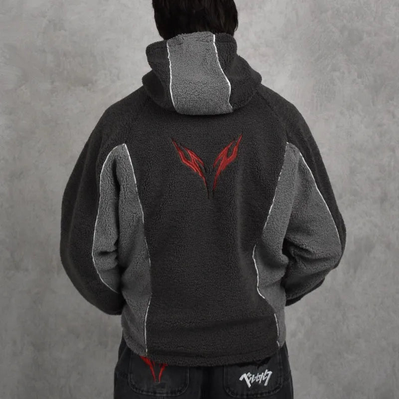 Men’s Hoodie Fleece Casual Zip-Up Warm